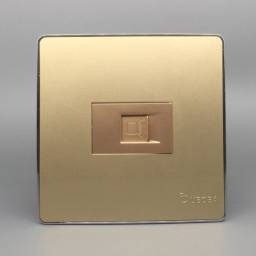 金色86型一位千兆电脑网线插座面板 CAT6六类网线口宽带插座面板