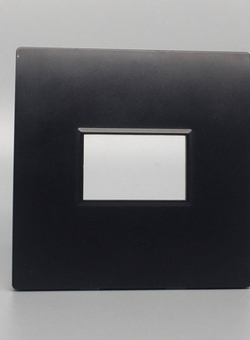 黑色 86型一位空面板 空位面板 强弱电组合面板 多媒体插座面板