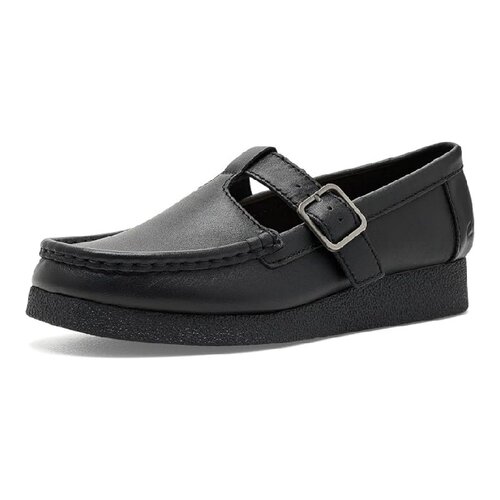 Clarks其乐真皮休闲通勤女鞋扣带厚底皮鞋Wallabee Evo正品代购