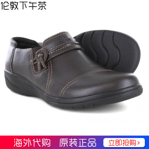 Clarks其乐真皮套脚坡跟单鞋休闲女鞋一脚蹬Cheyn Madi正品代购