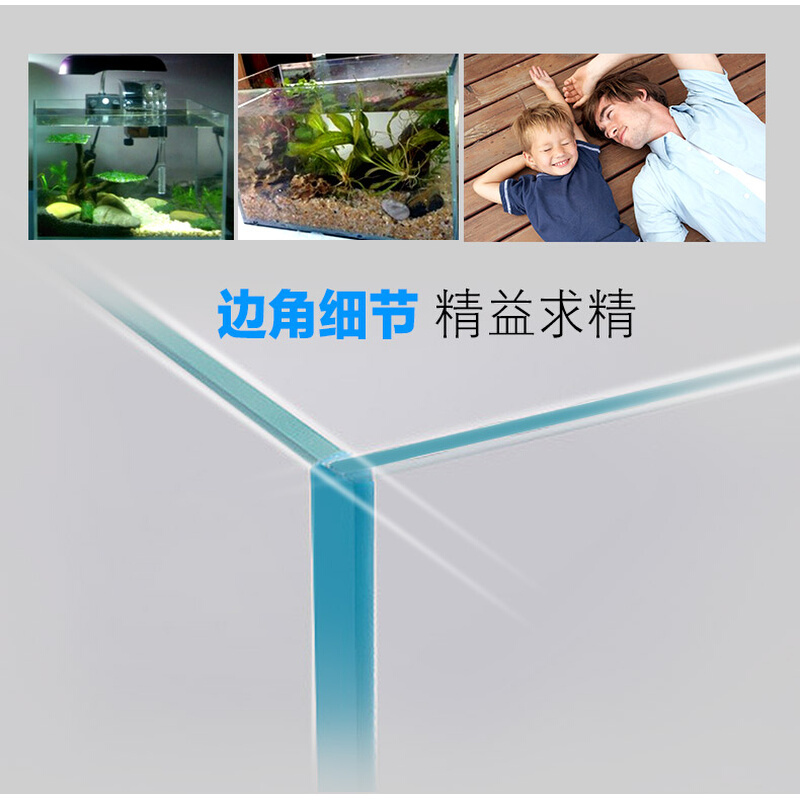 金晶超白鱼缸 迷你水族箱 生态缸20/25cm 30-50厘米小方缸热弯缸