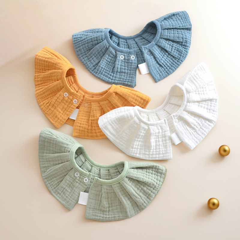 麦乐婴A类纯棉双面小围嘴防吐奶