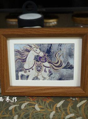 7寸 框画 桌摆 摆台  宋锦唐锦 尺寸14.5*19.5厘米