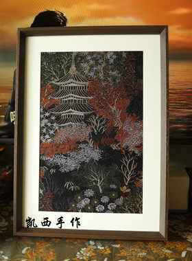 A3规格 宋锦 唐锦 装饰画 挂画 尺寸 29.7x42厘米
