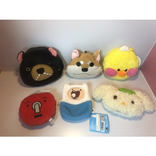 礼物日单外贸柴犬玉桂狗玻尿酸鸡黑熊FINN毛绒公仔零钱袋