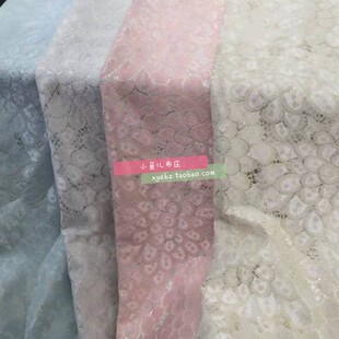 中国风锦涤复合蕾丝双层春秋西装连衣裙服装面料蕾丝烫银面料一米