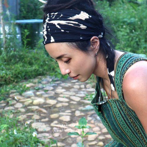 嬉皮扎染发箍摇滚可调节纯棉脏辫