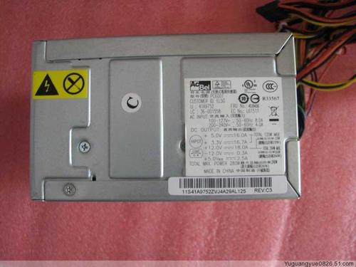联想电源 康舒 PC9008 PC6001  主动PFC 额定 280W FRU 45J9431