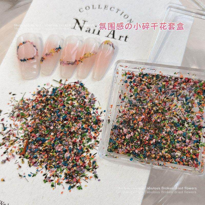 材料美碎花指甲花瓣ins风混合diy