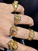 中千价起一枚 超值大漏 18K黄金豹子钻石戒指彩宝戒指暴富戒指