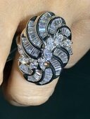 亏本卖3克拉宽版 万内 豪华钻戒16克多重工Pt铂金钻石戒指27.8mm