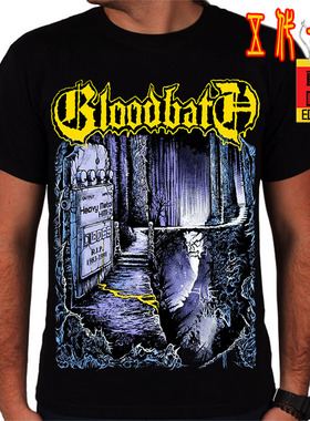 Bloodbath铁拳摇滚短袖t恤男潮牌重金属死核乐队欧美街头加肥加大