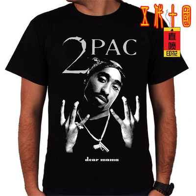 2pac派克欧美摇滚乐队短袖t恤