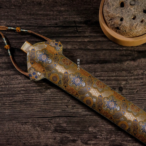 宋锦纯手工缝制苏工折扇适用盘