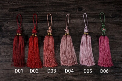 古法勾头回笼须流苏|新款彩金线手工回龙须 扇坠十八子老银配饰