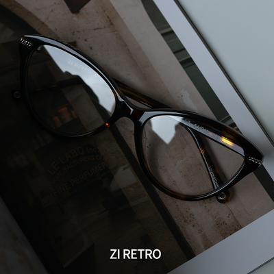 猫眼链条复古近视镜提升板材
