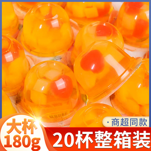 吸吸蒟蒻果冻水果味夏天凉爽儿童小零食整箱 椰果果冻大杯180g杯装