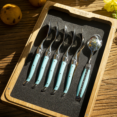 拉吉奥乐绿松石手柄汤勺西餐勺