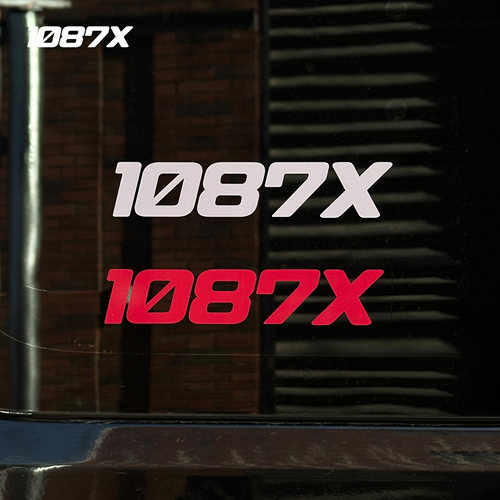 1087X转印汽车装饰防晒防褪色防水不留胶双色雕刻LOGO车贴
