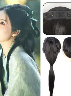 古装汉服假发女一体式后压发髻魏晋战国风袍曲裾盘发造型发型