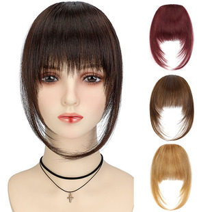 欧美假发女一片式带鬓角碎刘海片自然隐形层次感假发刘海发片发帘