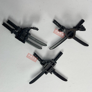 MOC国产小颗粒积木人仔武器配件背架刀架忍者刀装 饰道具玩具兼容