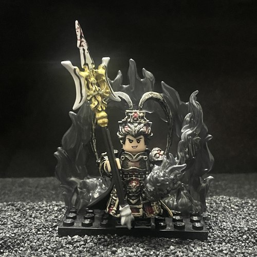 三国赵云吕布积木拼装人仔玩具