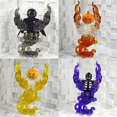 MOC万圣节积木军事士兵特效骷髅兵团南瓜人仔玩具礼物摆件模型