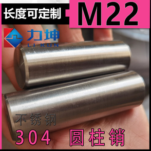 304不锈钢圆柱销钉定位销子固定销GB119M22*40*42*45*50*60*135