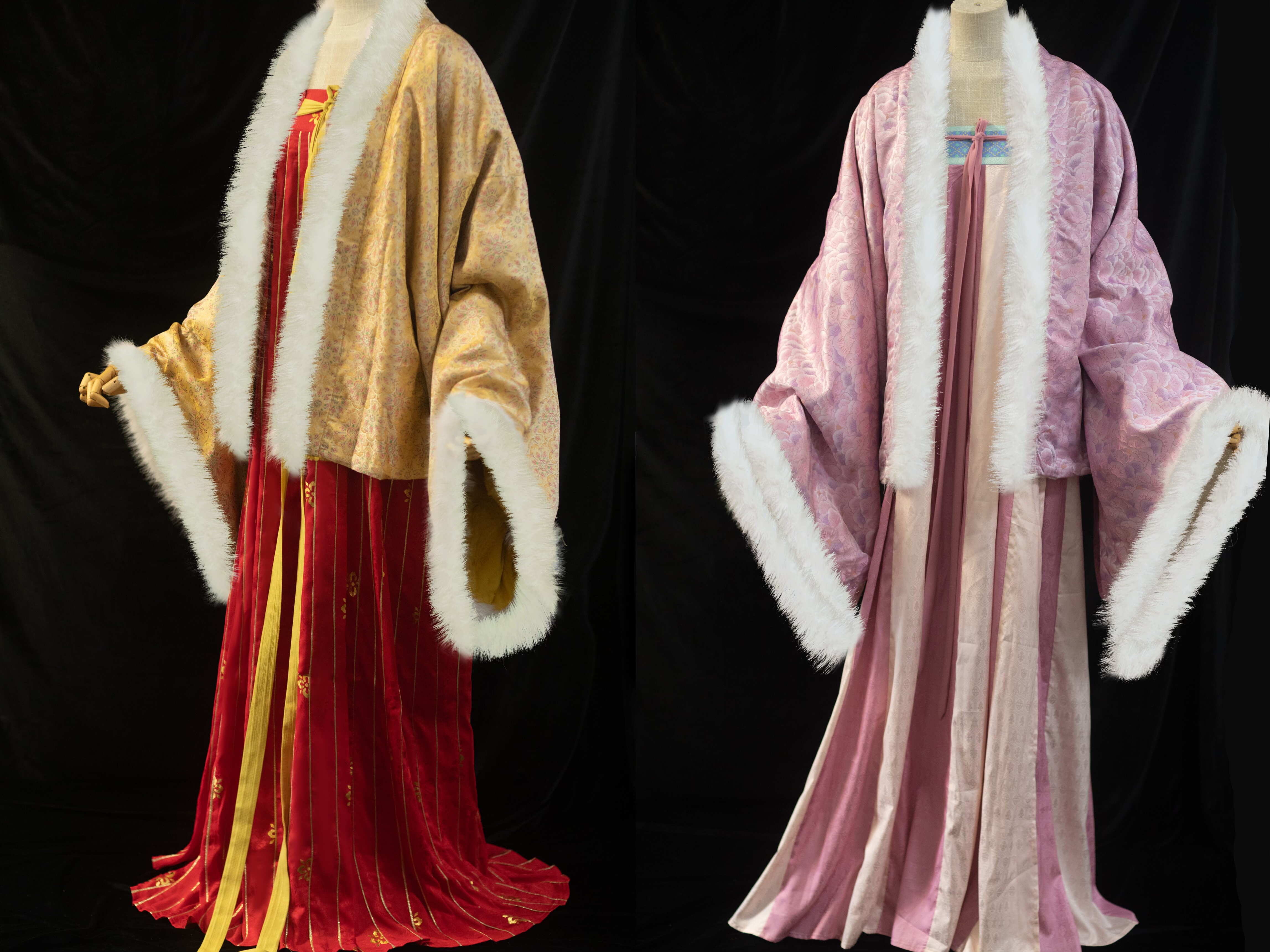 青泠谷秋冬织锦加仿兔毛中长法门寺披衫