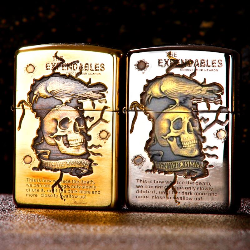 芝宝打火机zippo正版千语款敢死队纯铜男士zoop浮雕外壳限量版zp