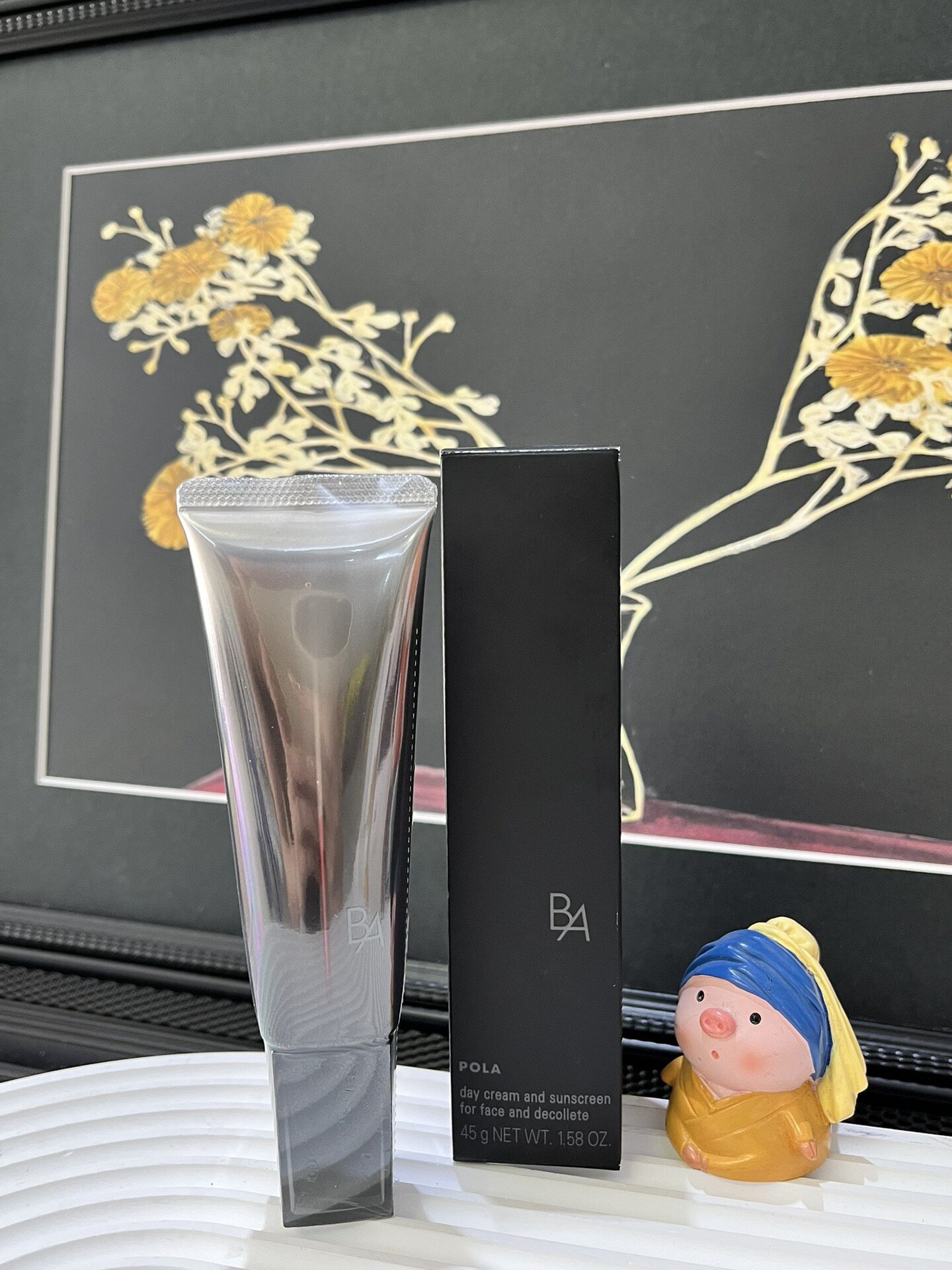 本土版POLA宝丽BA焕颜日霜防晒乳45g 面部颈部修护防晒二合一