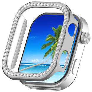 适用RedmiWatch6镂空保护壳半包镶钻红米手表6单排钻表壳PC边框硬