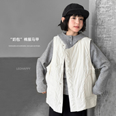 LEOHAPPY女童马甲外穿秋冬儿童外套2025新款 棉服马夹加绒亲子上衣