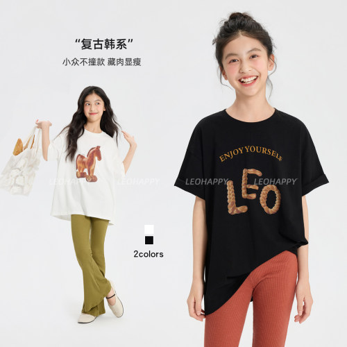女童短袖t恤宽松儿童T恤百搭上衣