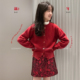 上衣 外套中大童针织衫 LEOHAPPY女童毛衣2025新款 冬儿童红色开衫