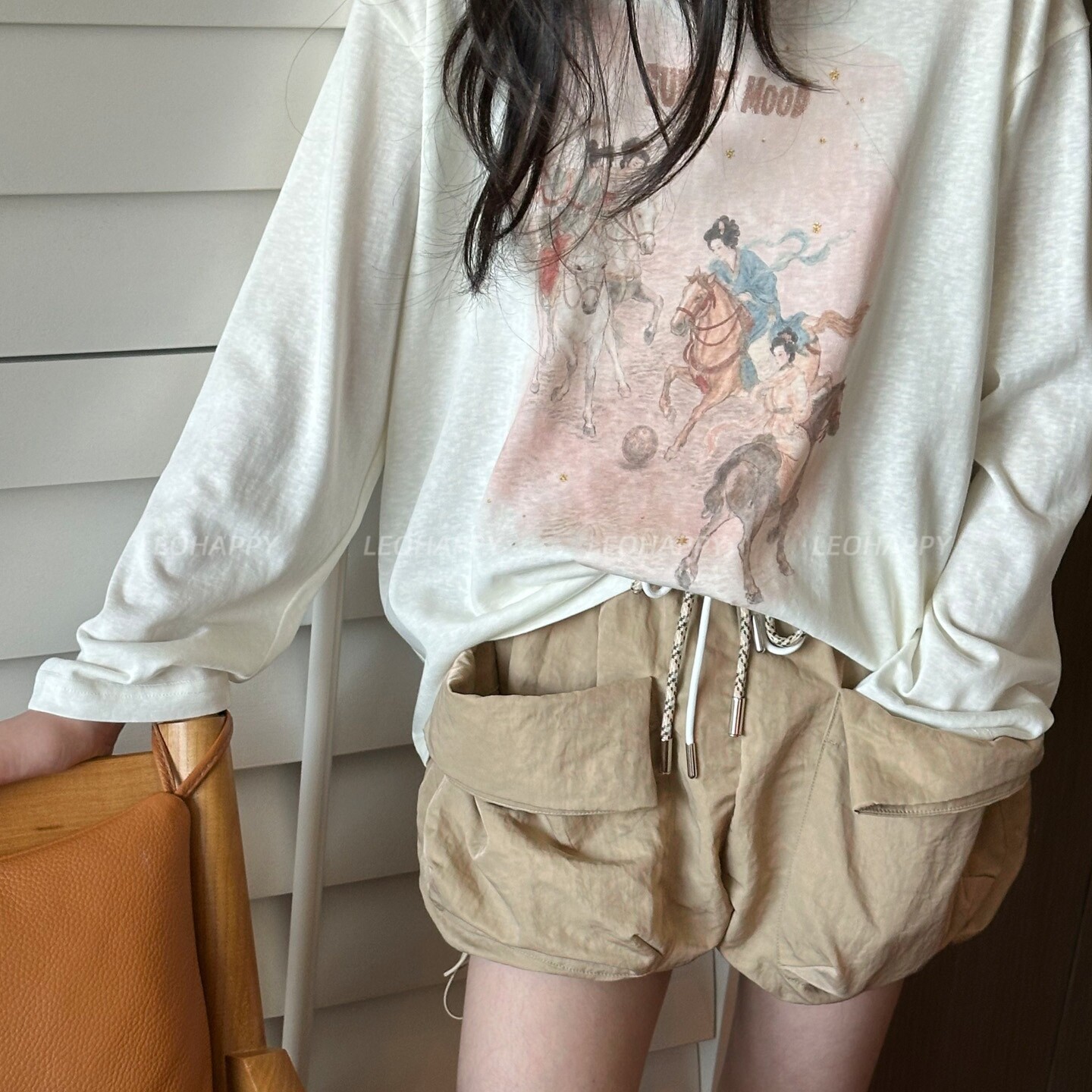 LEOHAPPY女童短裤外穿夏儿童裤子夏薄款防泼水立体口袋大童休闲裤