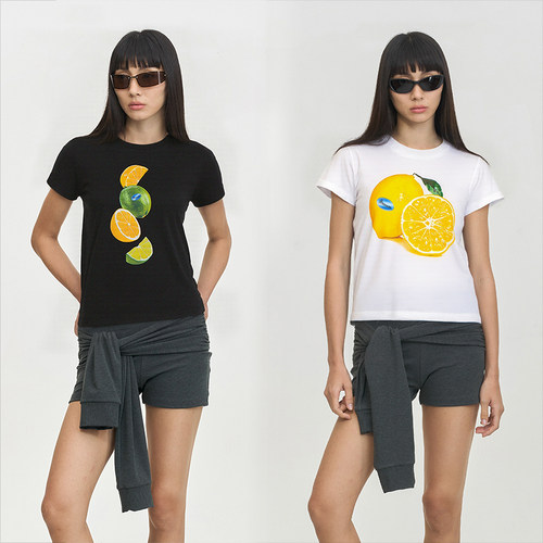 40支凉感抗皱印花短袖T恤