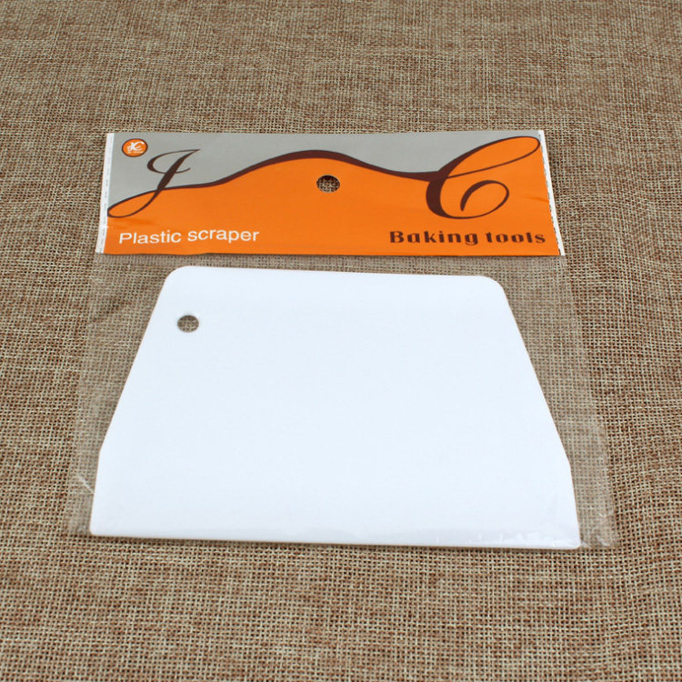 烘焙平刮板 和面/切面团/蛋糕奶油刮刀 白色梯形平刮板 烘焙工具