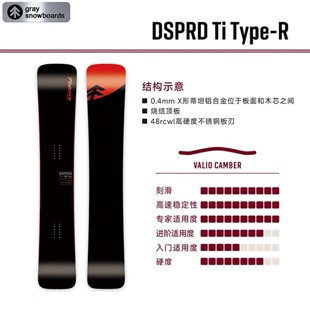 R一顺刻滑滑雪板单板 TYPE GRAY红树滑雪板2526款 DESPERADO