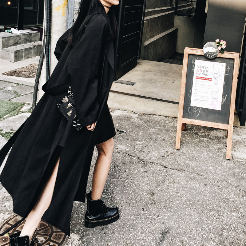 ◤VOCK◢原创设计 暗黑风宽松经典款长风衣 百搭衣柜要有的款式!
