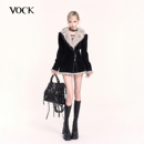 VOCK 辣妹掌门人 秋冬重磅加厚保暖毛绒内胆收腰显瘦毛领机车外套