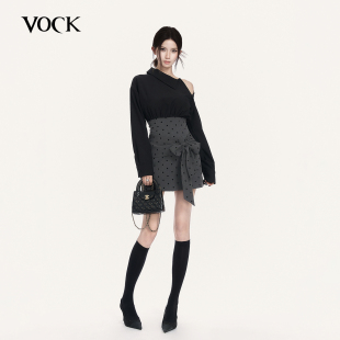 波点蝴蝶结两穿衬衫 千金特调 VOCK 裙VK26JL007C 鹦鹉梨严选