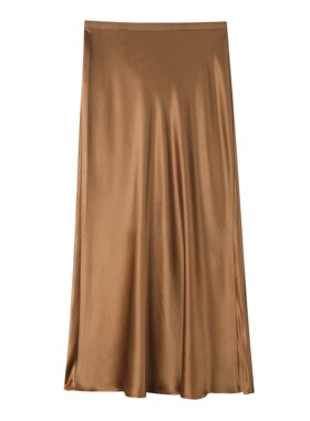 Reveal 秋季醋酸缎面多色松紧腰半身裙