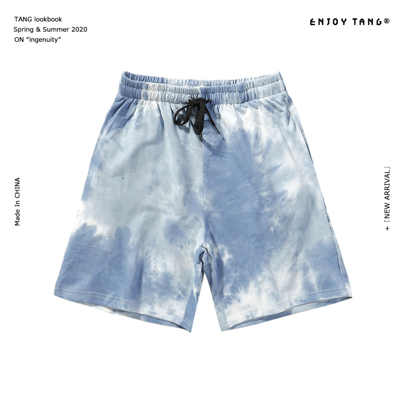 20ss Retro personality tie-dyed full marks Pants men and women American style Chaopai Easy les Sandy beach motion shortsin the Men's clothing, Casual pants  category - from Buy2taobao.com to provide professional Taobao agent buy service