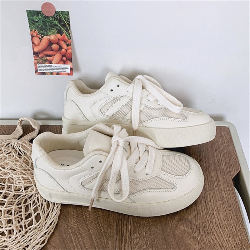 夏季透气小白鞋网面板鞋