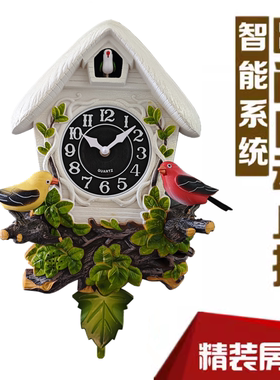 客厅整点布谷鸟报时挂钟