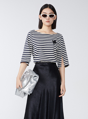 ME FOREVER真我永恒2024夏款上装内搭T恤中款T恤-2424B22153