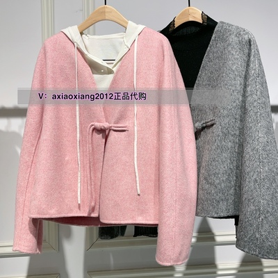 真我永恒2024冬季新品女双面呢毛呢大衣外套2442A51049正品吊2299