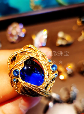 中古饰品经典山茶花戒指女小众设计高级感手工精致独特气质